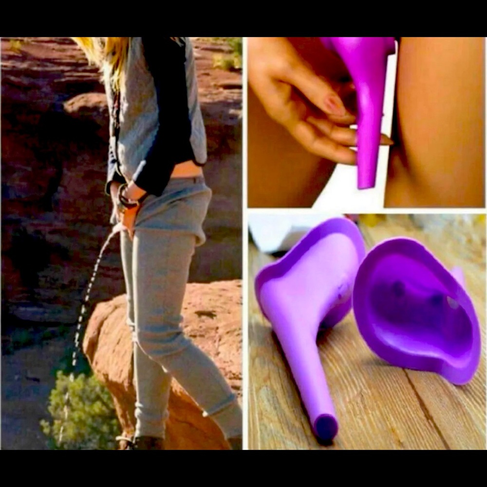 Female urinal camping potty on go